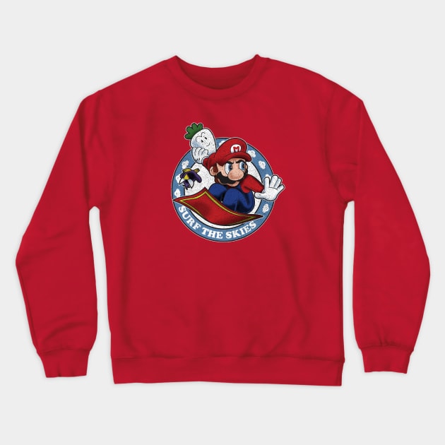 Surf the Skies Crewneck Sweatshirt by dann